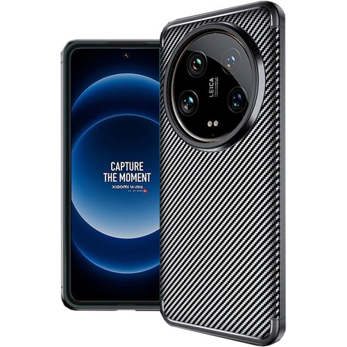 Techsuit CarbonFiber ovitek za Xiaomi 14 Ultra &ndash; črn Cene