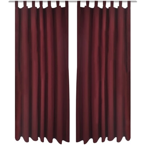 Furnova 2 kosa bordo satenasih zaves z obročki 140 x 225 cm, (21918207) Cene