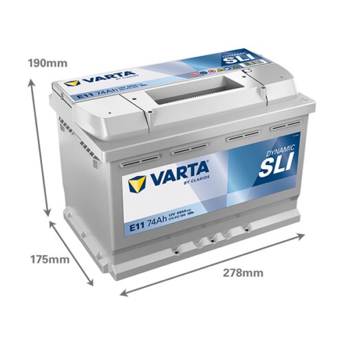 Akumulator VARTA Dynamic SLI 12V 74Ah 680A (E11) Cijene