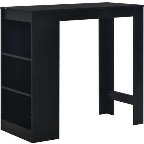 VidaXL Barska miza s polico 110x50x103 cm črna Slike