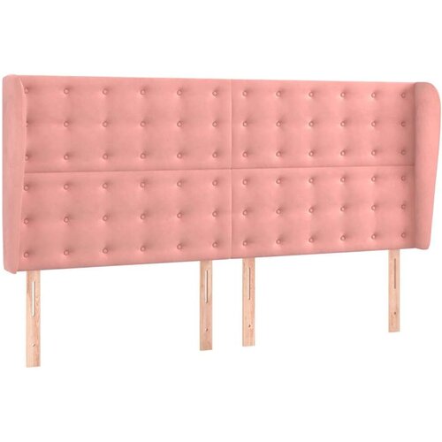  Uzglavlje s u&amp;scaron;ima ružičasto 163x23x118/128 cm bar&amp;scaron;unasto Slike