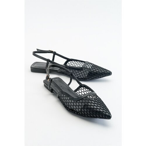 LuviShoes Brace Black Skin Women's Sandals Slike