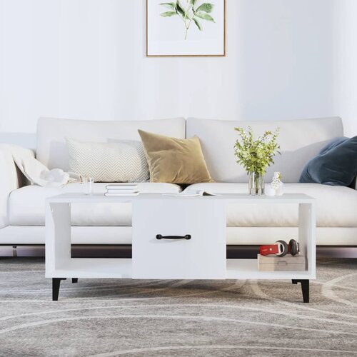  Stolić za kavu bijeli 102 x 50 x 40 cm od konstruiranog drva Cene