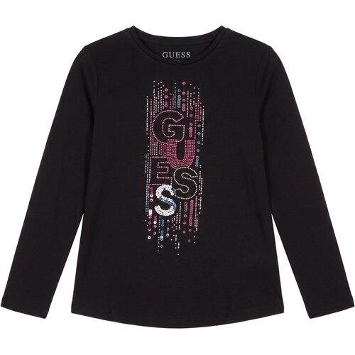 Guess Majice z dolgimi rokavi REGULAR LS T-SHIRT Črna Cene