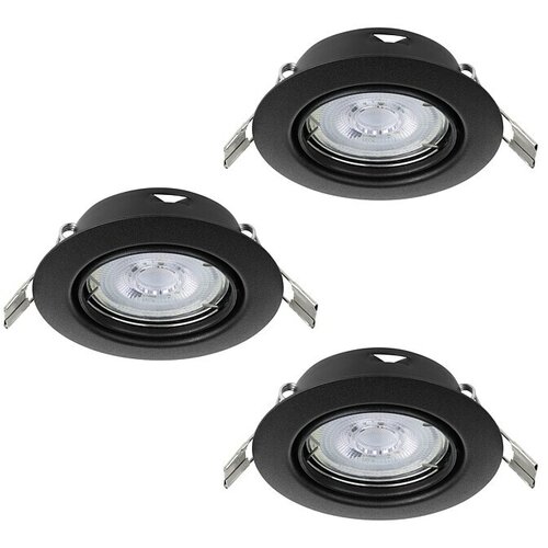 Eglo Set vgradnih svetilk Mazuby (5 W, Črna, Topla bela) Slike