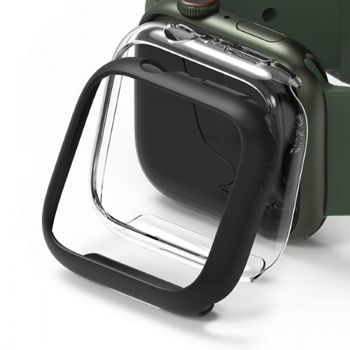  Za&scaron;čita za Apple Watch 7 (45mm) Ringke Slim 2-Pack Clear & Matte Black Cene