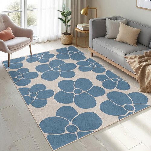 Mila Home Modra pralna preproga 80x150 cm Blue Meadow &amp;ndash; Slike