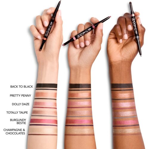 Buxom FLIP SIDE DUAL-ENDED EYELINER &amp;amp; SHADOW kremasto senčilo in črtalo za oči v svinčniku odtenek Burgundy Bestie 0.78 g Slike