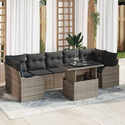  Sjedeća garnitura za vrt 8 kom. 7-Broj sjedala Poli Ratan 289 x 122,5 x 85 cm Slike