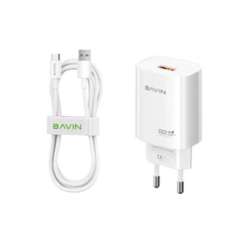 BAVIN punjač 22.5w Usb A + kabl Type C bela - PC995Y Cene