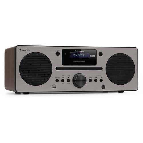 Auna Harvard, Mikro sistem,DAB+ UKW-Tuner CD-Predvajalnik, USB polnjenje, oreh Slike