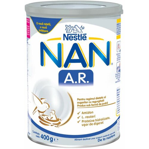 Nestle Nestlé NAN® a.r. hrana za posebne medicinske namene, od rođenja nadalje, limenka, 400 g Slike