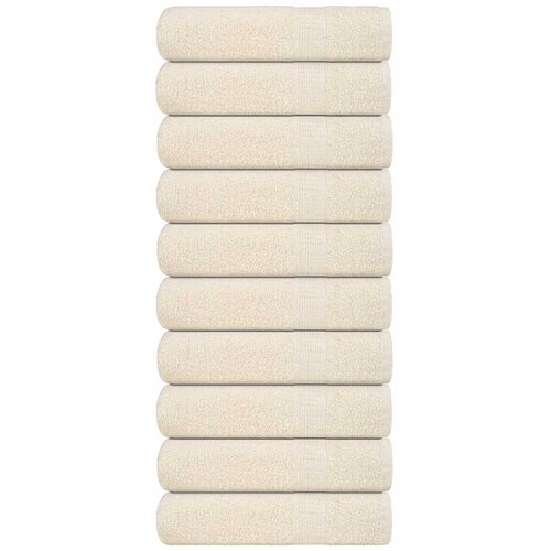 Furnova Kopalne brisače 10 kos krem 100x150 cm 360 gsm 100% bombaž, (21916818) Cene