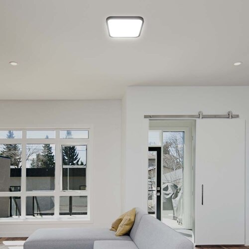  LED plafonsko svetlo za kupatilo LED/24W/230V IP44 3000K 29x29 cm crno Slike