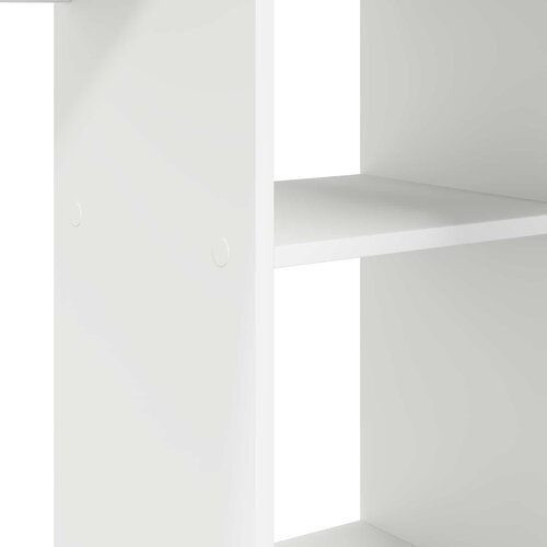  Stol s policom Bijelo 142 x 102 x 73 cm Konstruirano drvo Slike