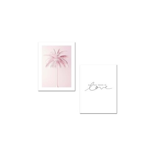 Wallity 2P3040MDFCIZ-010 multicolor decorative mdf painting (2 pieces) Cene