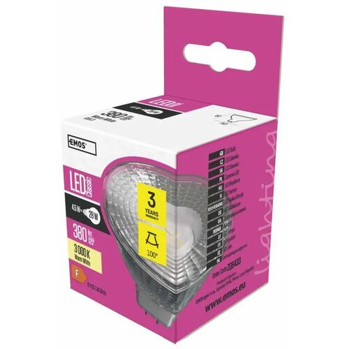 Emos led sijalica Classic MR16 4,5W 380lm GU5,3 WW ZQ8433 Cene