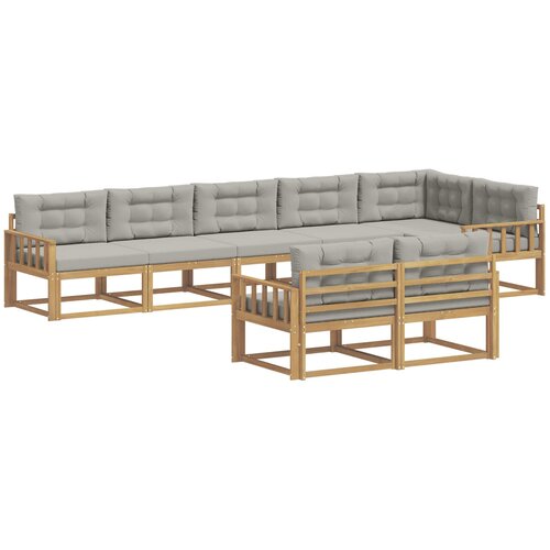 vidaXL Zunanja garnitura za sedenje 6 pcs Bela in svetlo siva, (5000279938) Cene