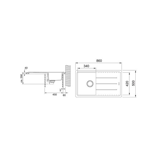 Franke Basis BFG 611-86 A sudoper Cene