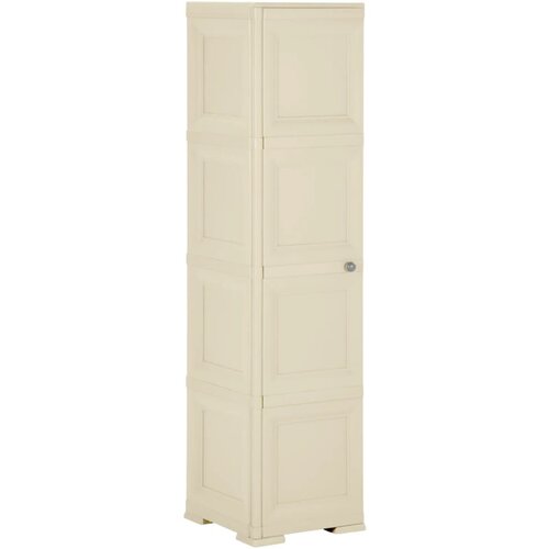The Living Store Plastična omara 40x43x164 cm lesen dizajn angora bela - Omarica, (21429390) Slike