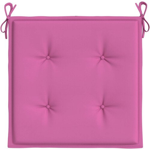  Jastuci za vrtne stolice 6 kom ružičasti 50x50x4 cm od tkanine Slike