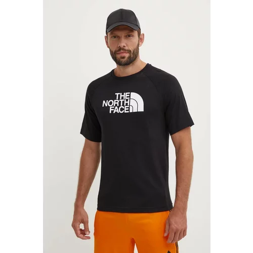 The North Face Pamučna majica M S/S Raglan Easy Tee za muškarce, boja: crna, s tiskom, NF0A87N7JK31