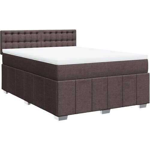 vidaXL Krevet s oprugama i madracem tamnosmeđi 140 x 190 cm od tkanine Cijene