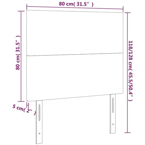  Uzglavlje tamnozeleno 80x5x118/128 cm bar&amp;scaron;unasto Slike