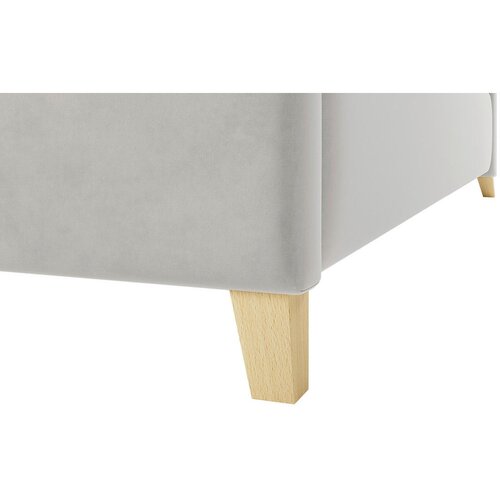 Hom`in OBLAZINJENA POSTELJA 140 cm x 200 cm , tekstil, leseni material bež Slike
