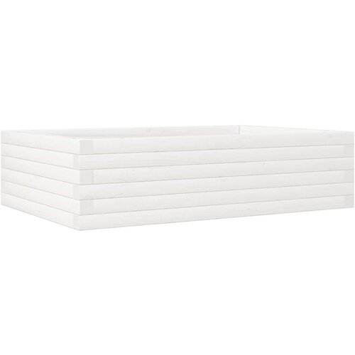  Vrtna sadilica bijela 90 x 60 x 23 cm od masivne borovine Slike
