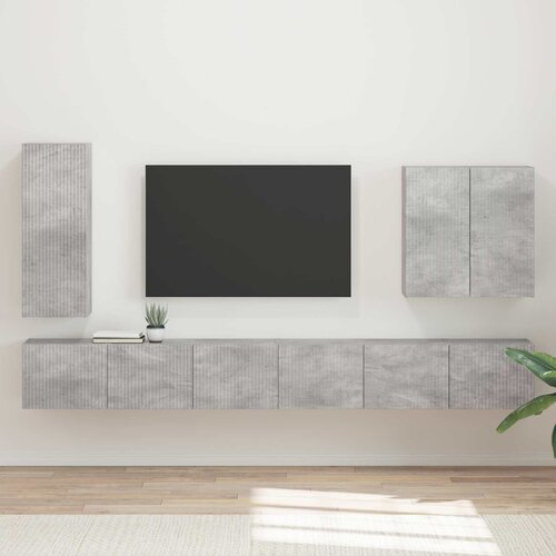  Set zidnog ormarića za TV Zidne 6 pcs Betonski sivi Cijene