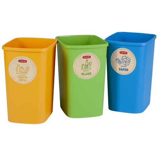 Curver Komplet 3 košev za smeti ECO, 9 l Cene