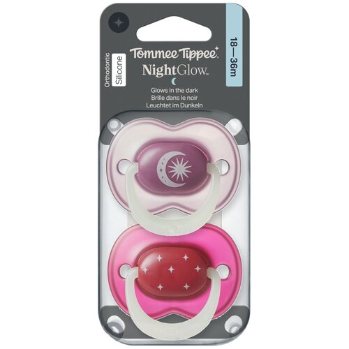 Tommee Tippee tolažilna duda - silikon , nočna, 0-6m, M, 2/1 Cene