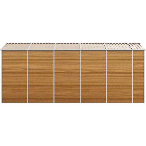vidaXL Vrtno spremište svjetlosmeđe 191 x 470 x 198 cm pocinčani čelik Cijene