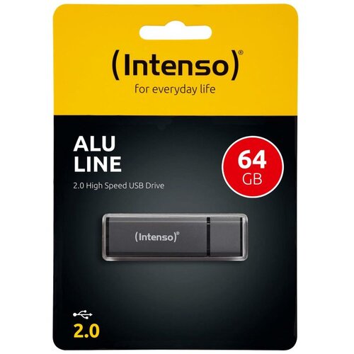  (Intenso) USB Flash drive 64GB Hi-Speed USB 2.0, ALU Line - BULK USB2.0-64GB/Alu-a Cijene