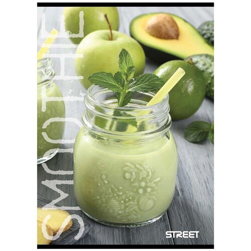 STREET Zvezek A4 Smoothie, mali karo, 54 listov, sortirano, 1 kos Slike