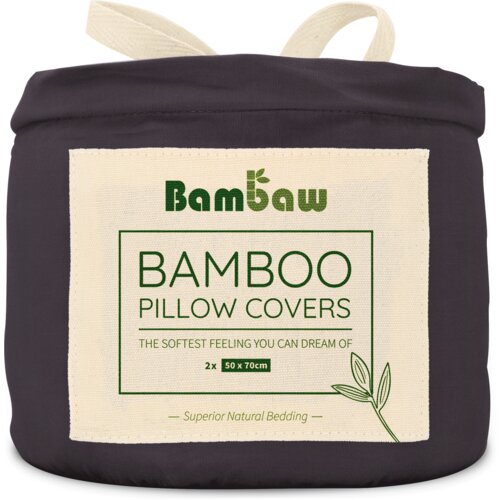 Bambaw Prevleke za blazine iz bambusa 50 x 70 cm, 2-​delni set - Charcoal Cene