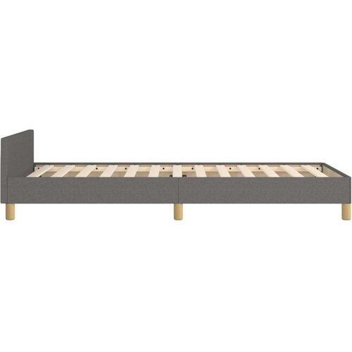 VidaXL okvir za krevet s uzglavljem tamnosivi 90x190 cm od tkanine Slike