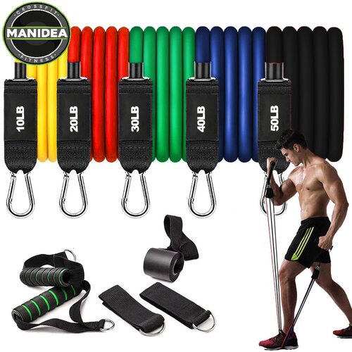 MANIDEA set guma za vežbanje extra strong ( do 70 kg opterećenja) Slike