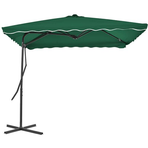  suncobran s čeličnim stupom 250 x 250 cm zeleni Slike