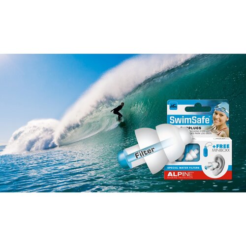  Čepki Za U&amp;scaron;esa - Za Plavanje - Swimsafe Earplugs Alpine - Par Slike