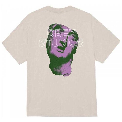 Obey Majice s kratkimi rokavi studios statue Siva Slike