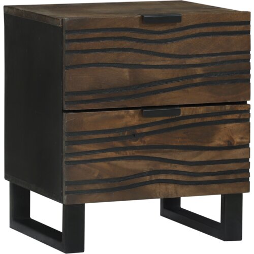 VidaXL Set Noćnih Ormarića 2 kom 40x33.5x46 cm Masivna drva Orah Slike