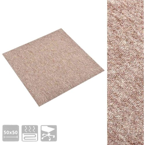  Tepih 20 pcs Bež 50 x 50 cm 100% Polipropilen - Bež Slike