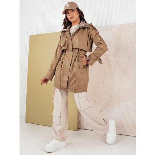 DStreet MOZA women's parka jacket, dark beige, Cene