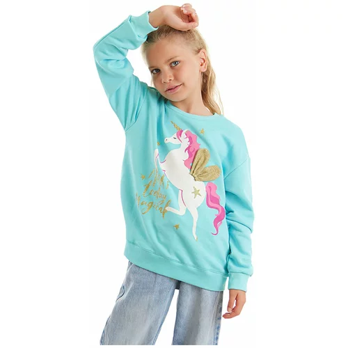 Mushi Unicorn Girls' Mint Sweatshirt