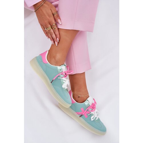 Boto Low Women's Sports Shoes In Leopard Mint Pink Zelevelis Cene
