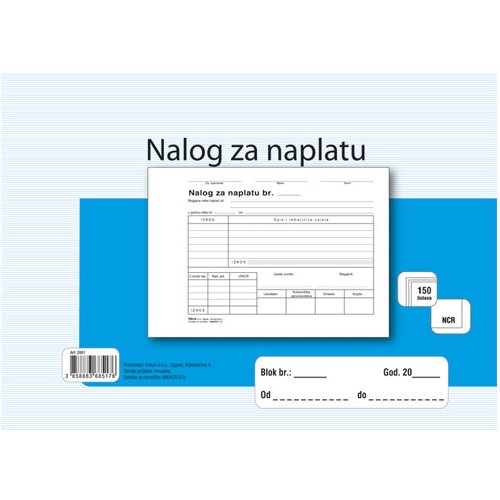  OBRAZAC NN/NCR NALOG ZA NAPLATU FOKUS Cene