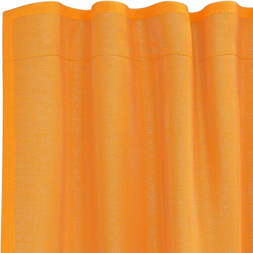 Voile zavjese s džepovima za &amp;scaron;ipke 2 kom. narančaste Narančasta 140 x 260 cm Slike