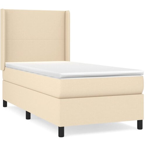 Maison Chic Box spring postelja - Vzmetna postelja z vzmetnico krem 100x200 cm blago SL19837, (21881220) Cene